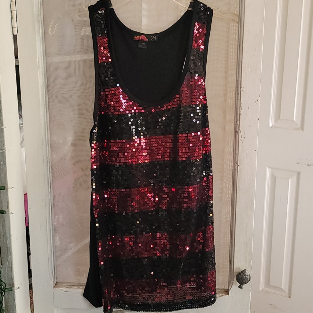 Sequin Stripped Top